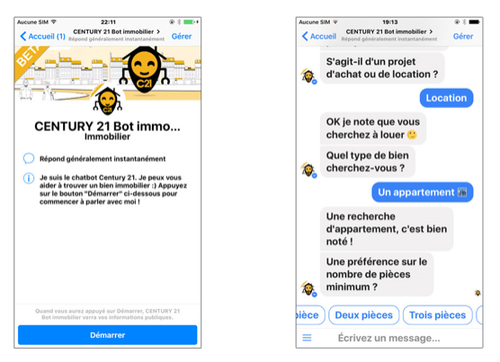 chatbot immobilier century 21