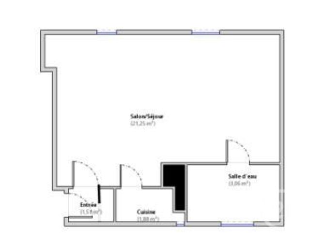 Appartement F2 à vendre - 2 pièces - 27.7 m2 - PARIS - 75013 - ILE-DE-FRANCE - Century 21 Quartier Latin